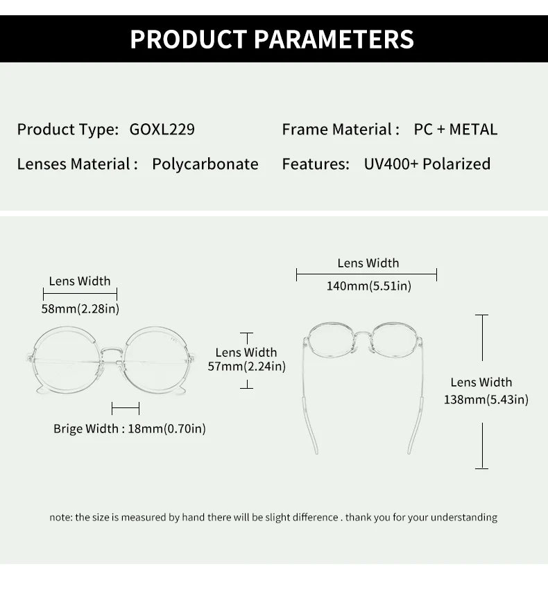 GCV Classic Óculos Femininos