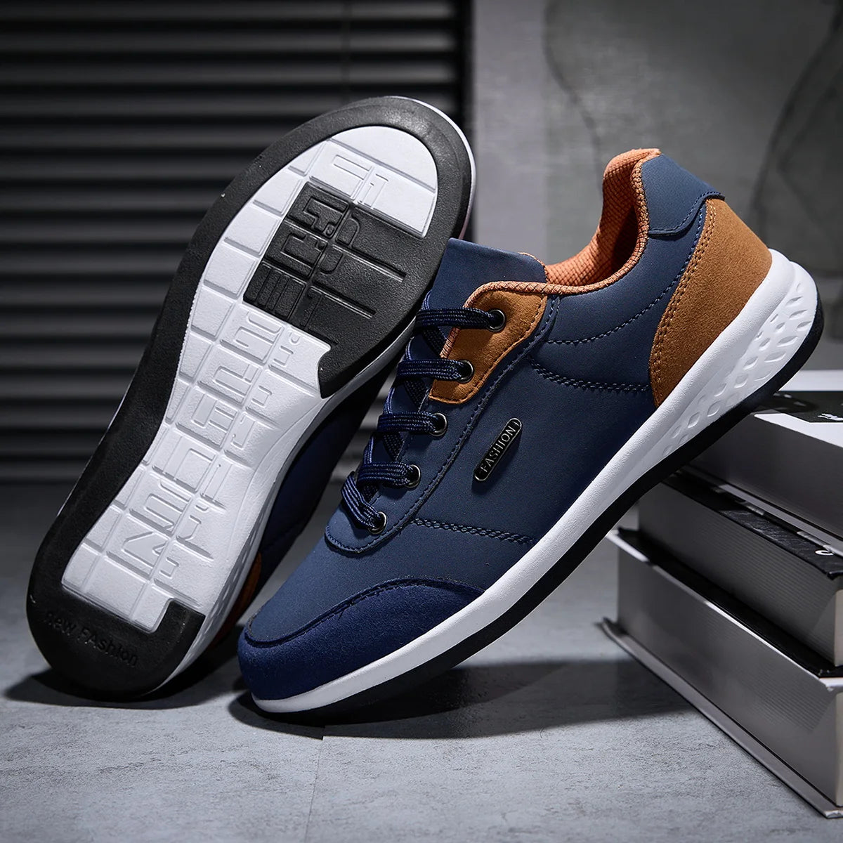 Tênis Masculino Casual De Couro