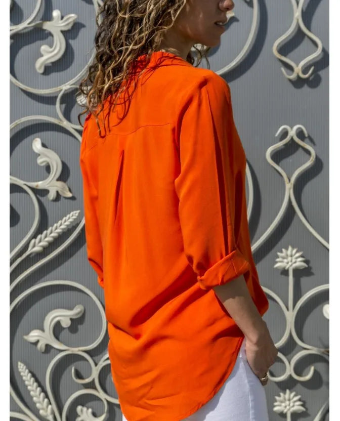 Chiffon Elegance Camisa Feminina