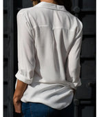 Chiffon Elegance Camisa Feminina