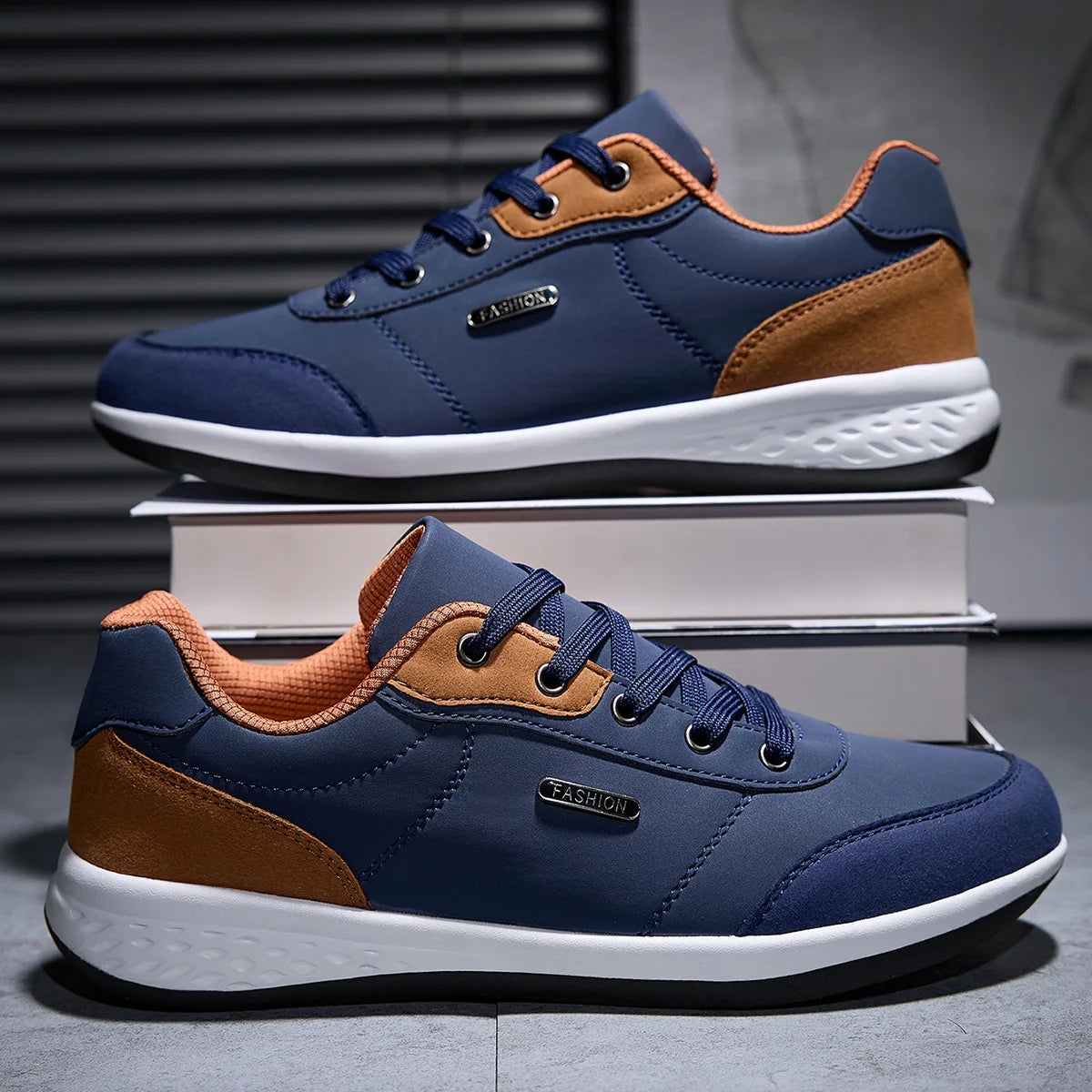 Tênis Masculino Casual De Couro