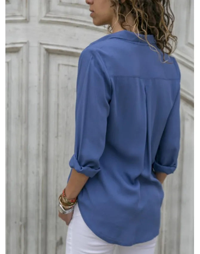 Chiffon Elegance Camisa Feminina