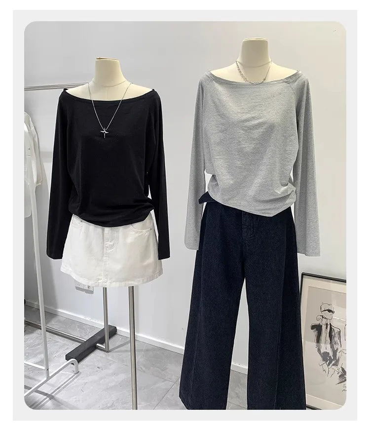 One Shoulder Camiseta Feminina