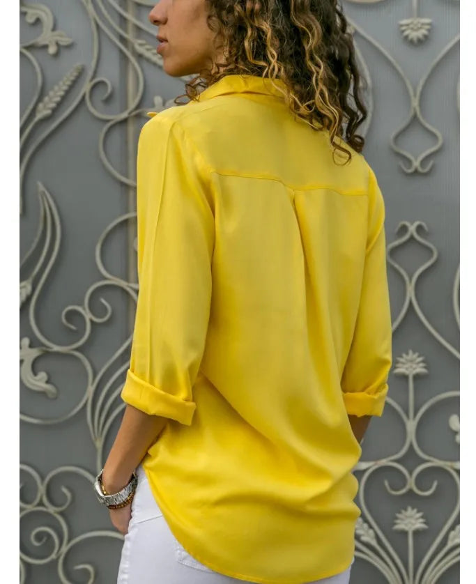Chiffon Elegance Camisa Feminina