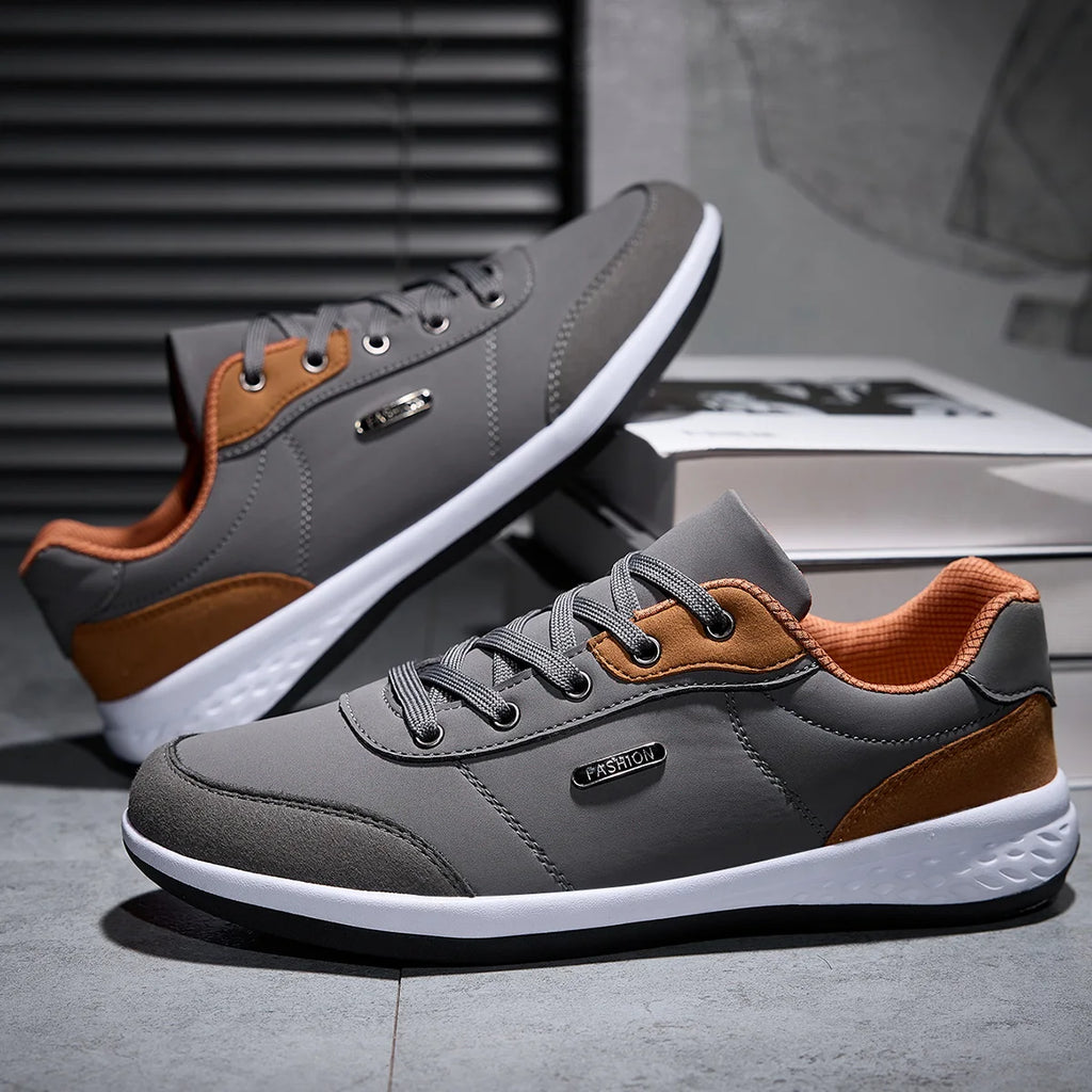 Tênis Masculino Casual De Couro