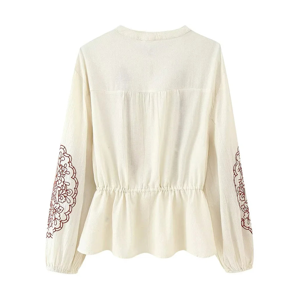 Camisa Bordada Aurora Feminina