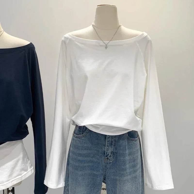 One Shoulder Camiseta Feminina