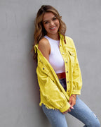 Camisa Jeans Retro Feminina