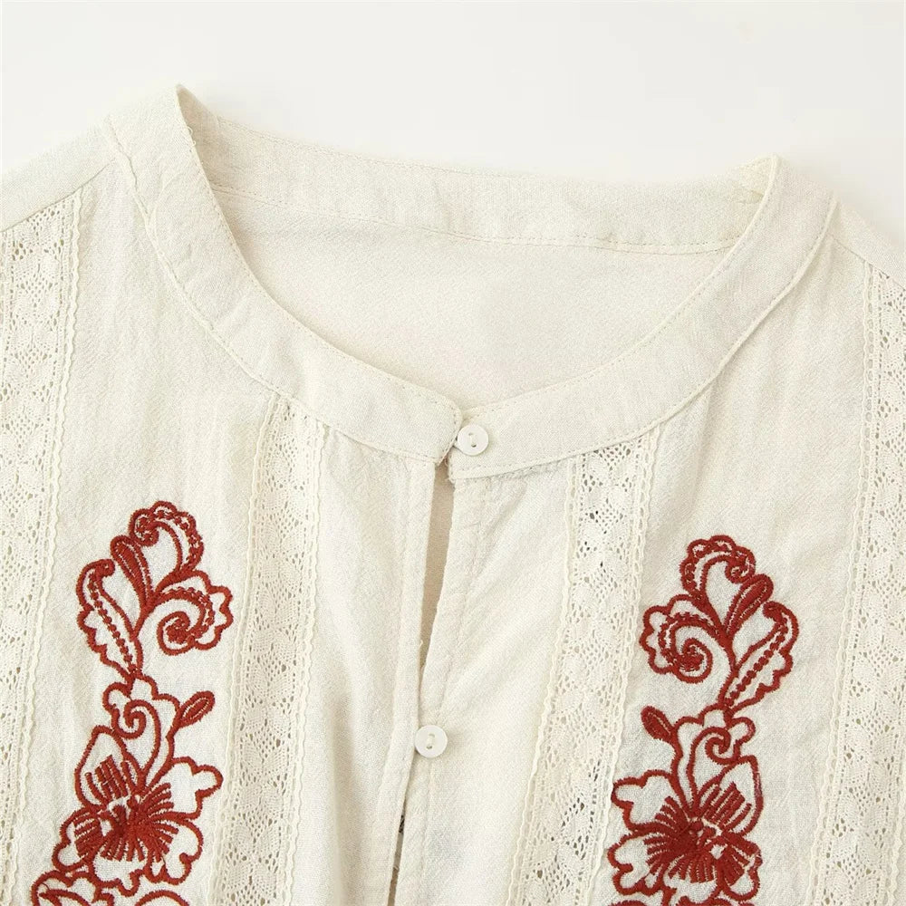 Camisa Bordada Aurora Feminina