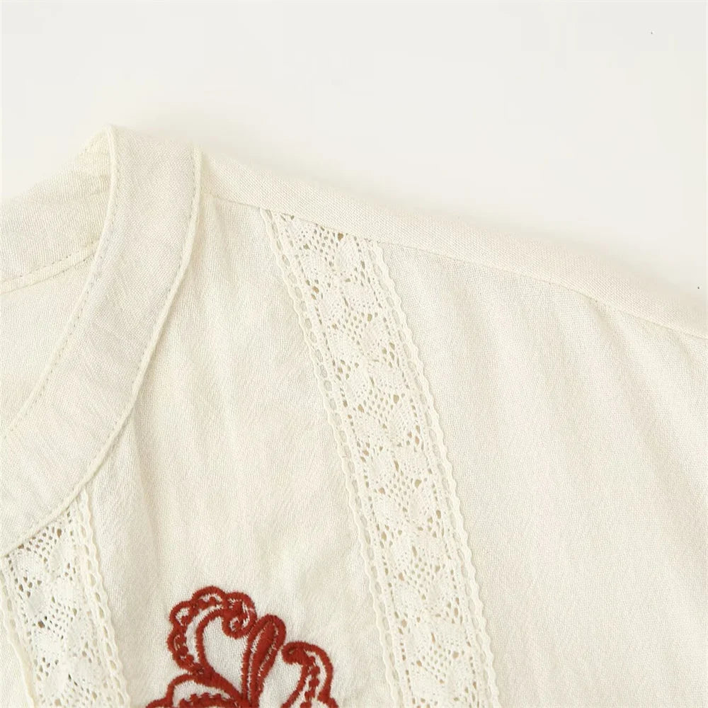 Camisa Bordada Aurora Feminina