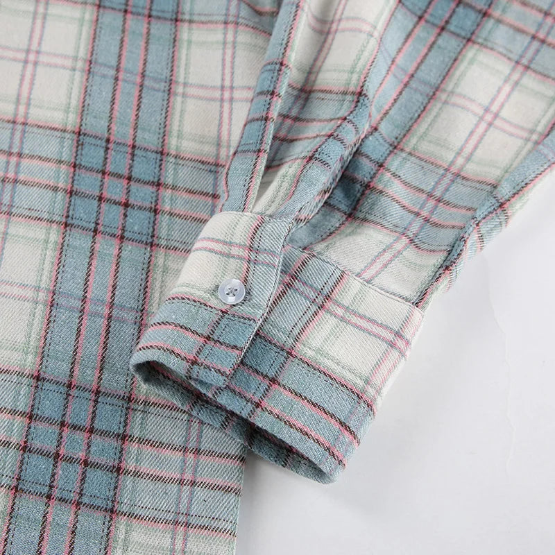 Classic Plaid Camisa Feminina