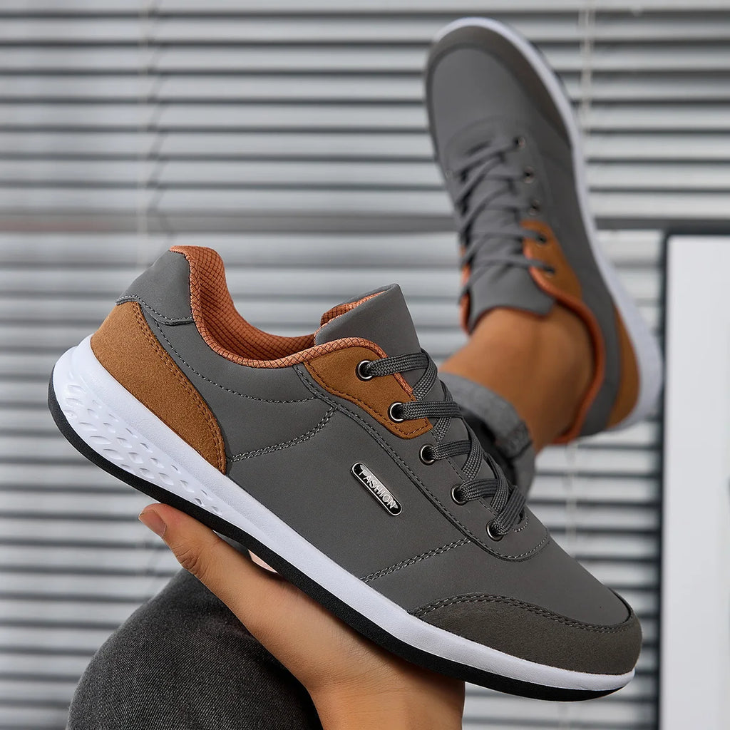 Tênis Masculino Casual De Couro